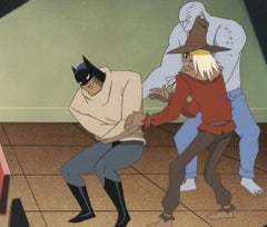 Vintage Batman The Animated Series Original Prod. Cel: Batman, Killer Croc & Scarecrow