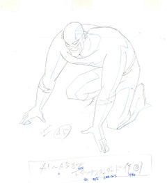 Vintage Superman the Animated Series Original Production Drawing: The Flash
