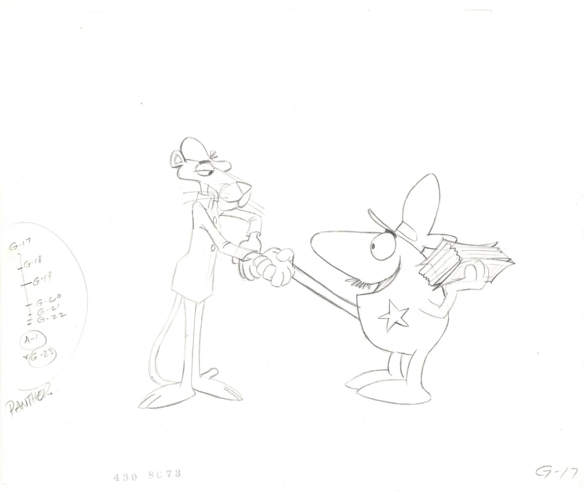 The Pink Panther Original Production Drawing