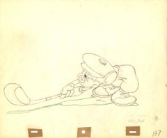 Used Mickey Mouse Original Production Drawing: Canine Caddy