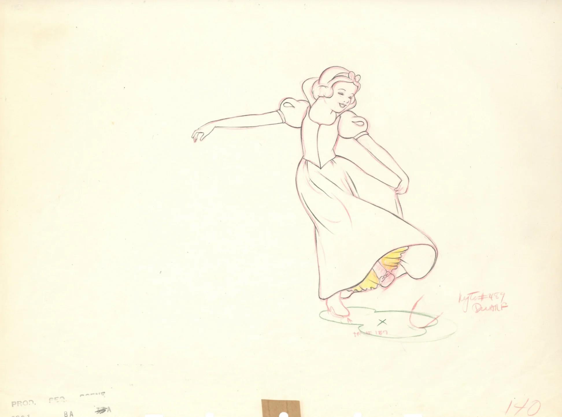 Snow White Original Production Drawing: Snow White - Art by Walt Disney Studio Artists