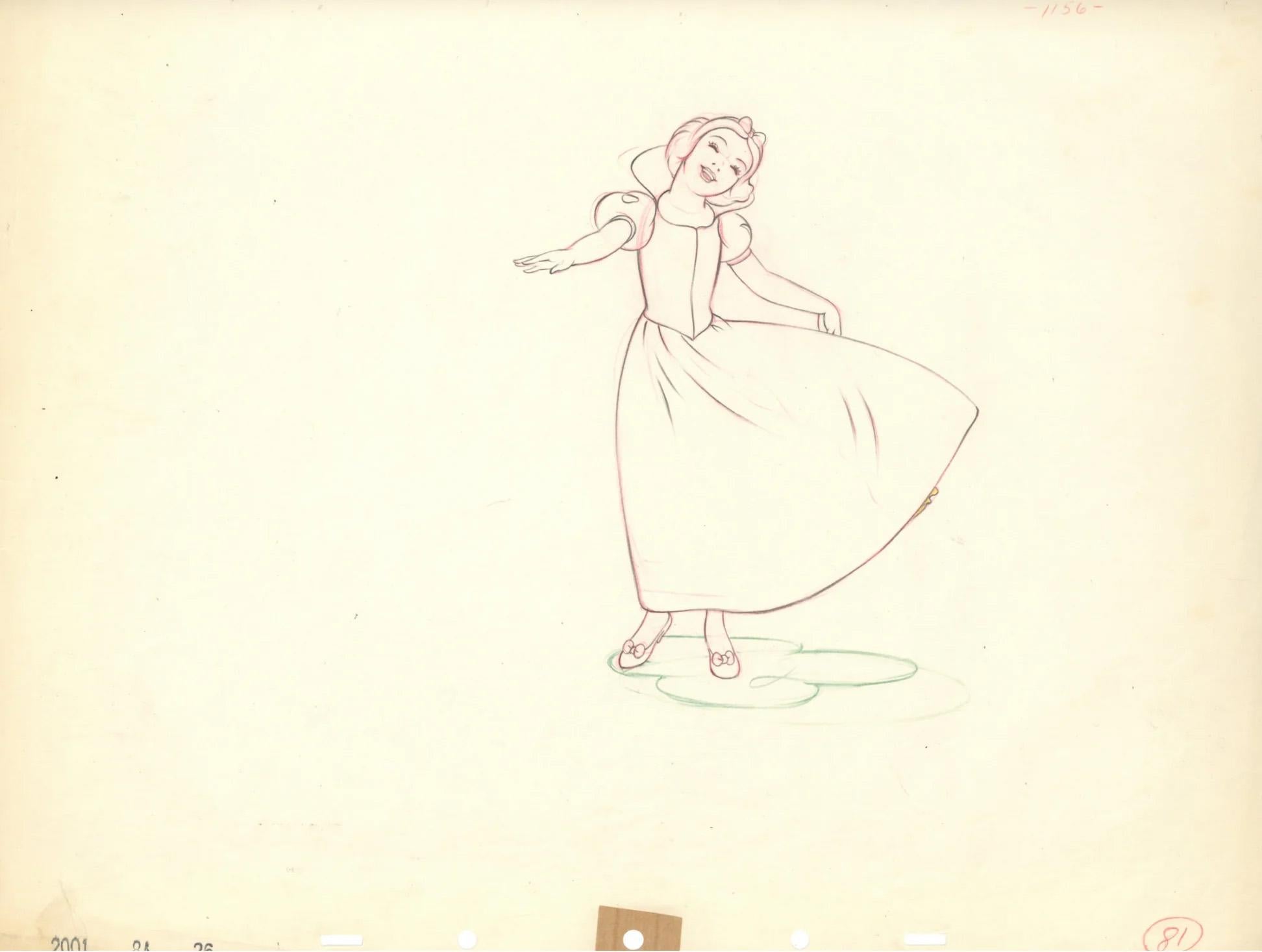 Snow White Original Production Drawing: Snow White - Art by Walt Disney Studio Artists