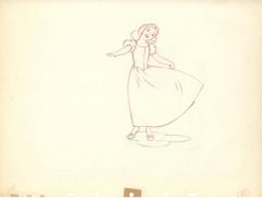 Vintage Snow White Original Production Drawing: Snow White