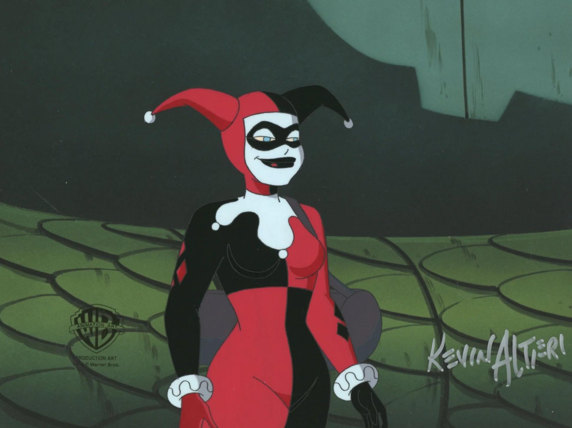 Batman The Animated Series Original Cel Signed By Kevin Altieri: Harley Quinn - Art by DC Comics Studio Artists