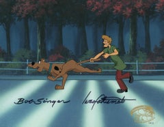 Scooby-Doo Original Cel Signed by Bob Singer and Iwao Takamoto: Scooby, Shaggy