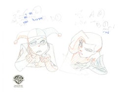 Vintage The New Batman Adventures Original Production Drawing: Harley Quinn, Poison Ivy