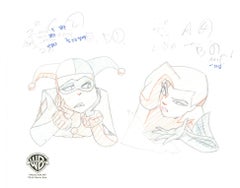 Retro The New Batman Adventures Original Production Drawing: Harley Quinn, Poison Ivy