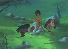 Retro The Jungle Book Original Production Cel: Mowgli, Buzzie, Dizzy