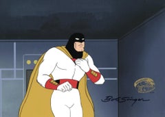 Retro Space Ghost Original Production Cel Signed by Bob Singer