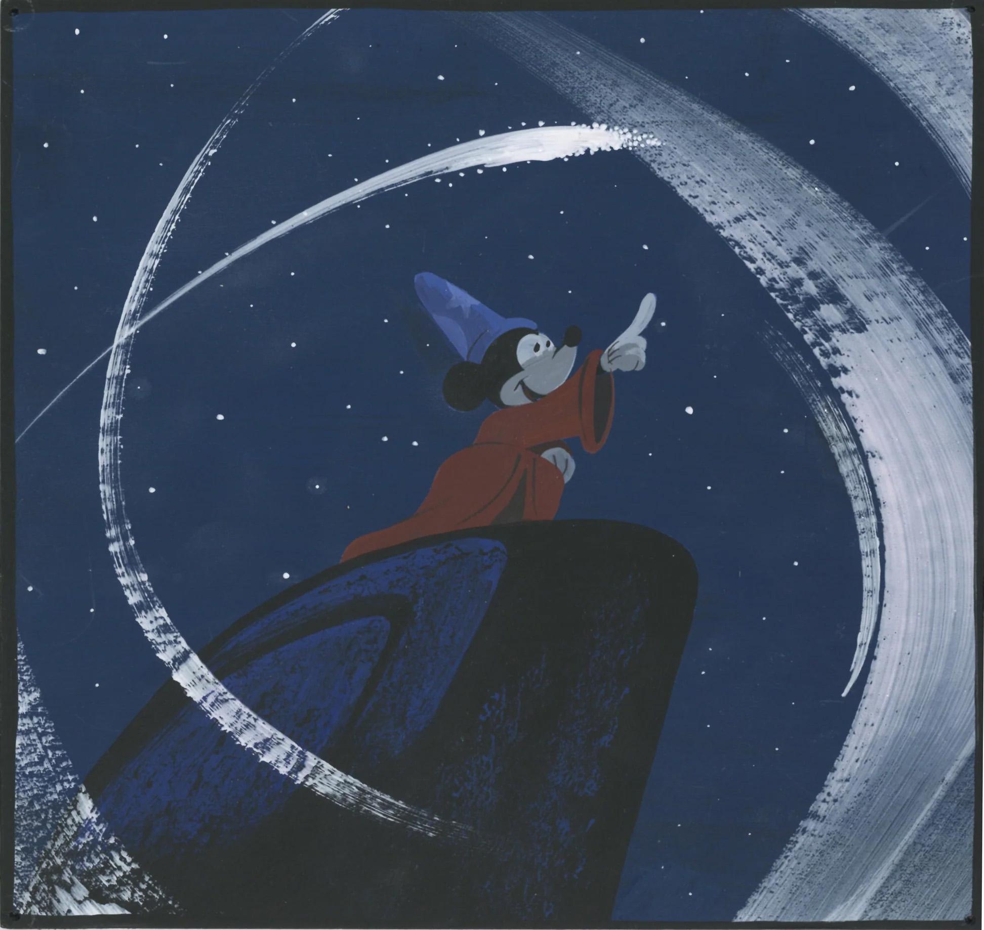 Fantasia Original Concept Painting: Mickey Mouse - Art by Walt Disney Studio Artists