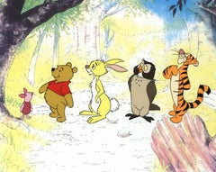 Vintage Disney's Winnie the Pooh Original Model Cel: Pooh and Friends