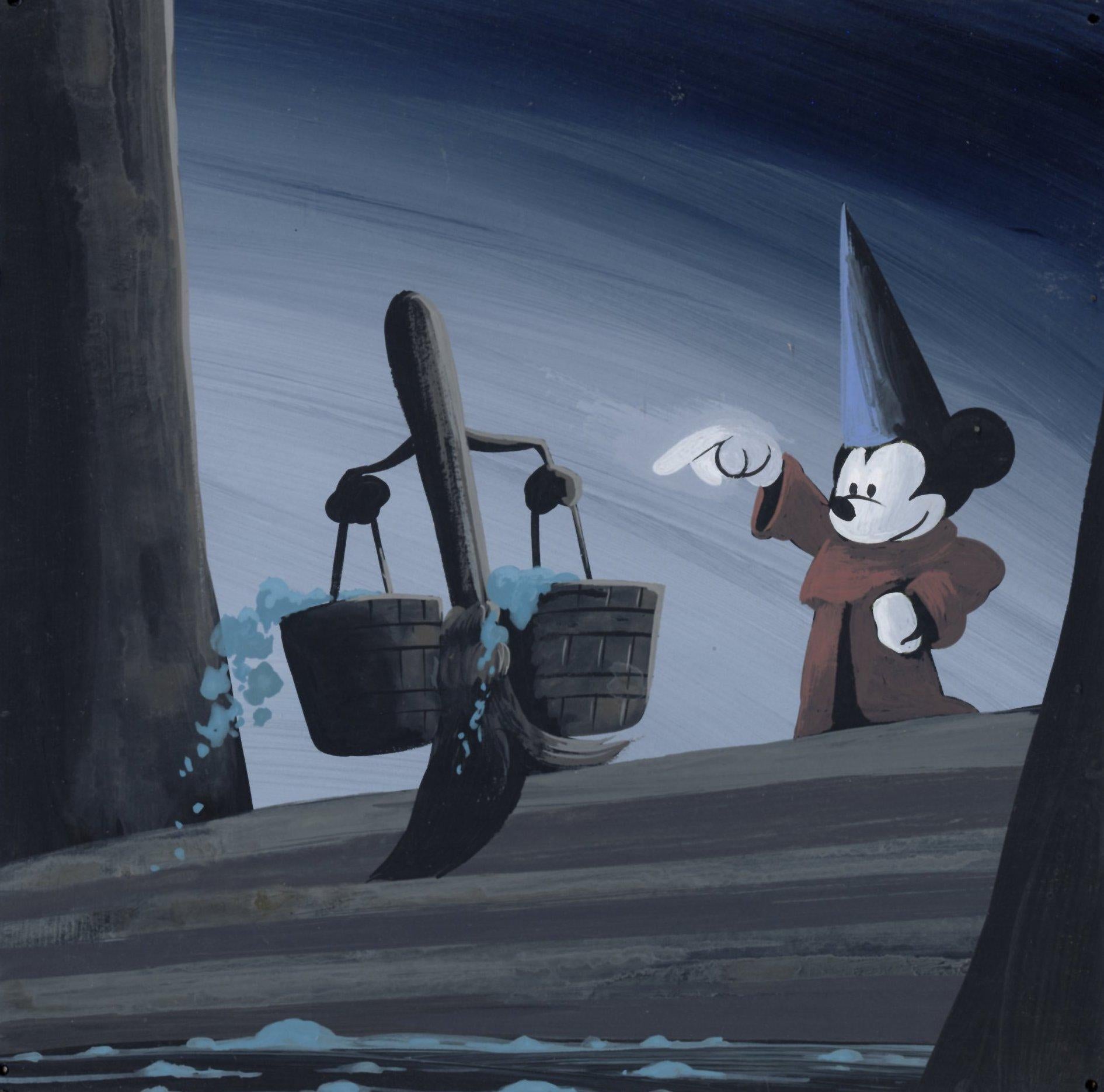 Pintura conceptual original de Fantasía: Mickey Mouse, Incluye Enmarcado