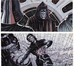 Vintage Star Wars Ep. VI: Return of the Jedi Luke Skywalker and The Emperor Storyboards