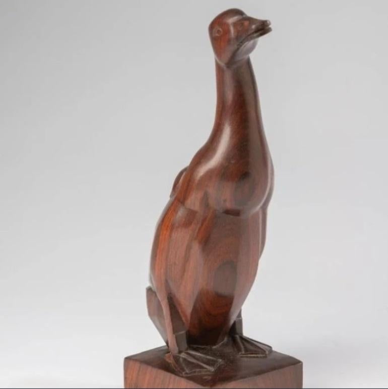 Art Deco Duck - Sculpture by Emile Bachelet