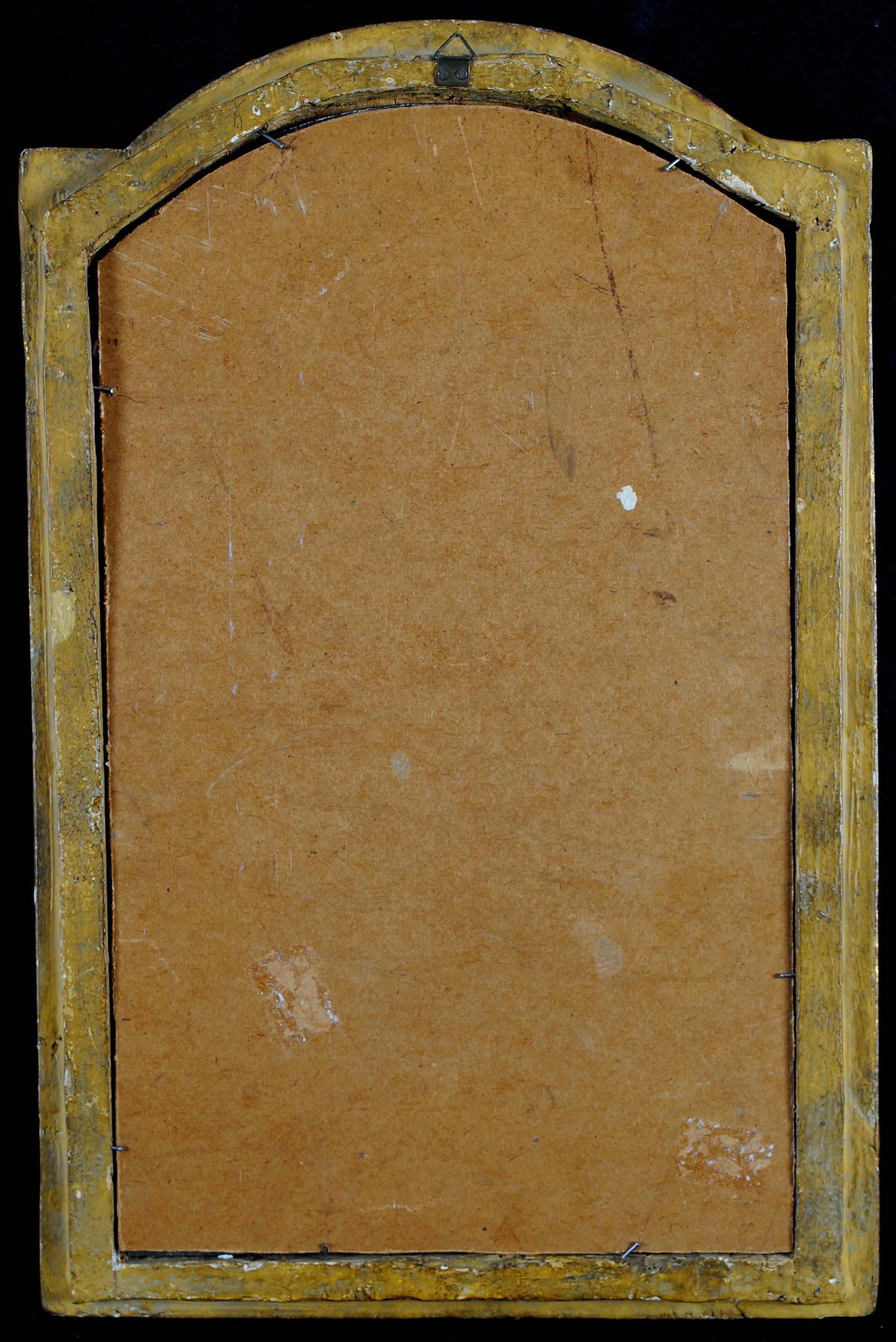 Miroir renforcé français du 19ème siècle en verre mercuré et bois doré antique en vente 2