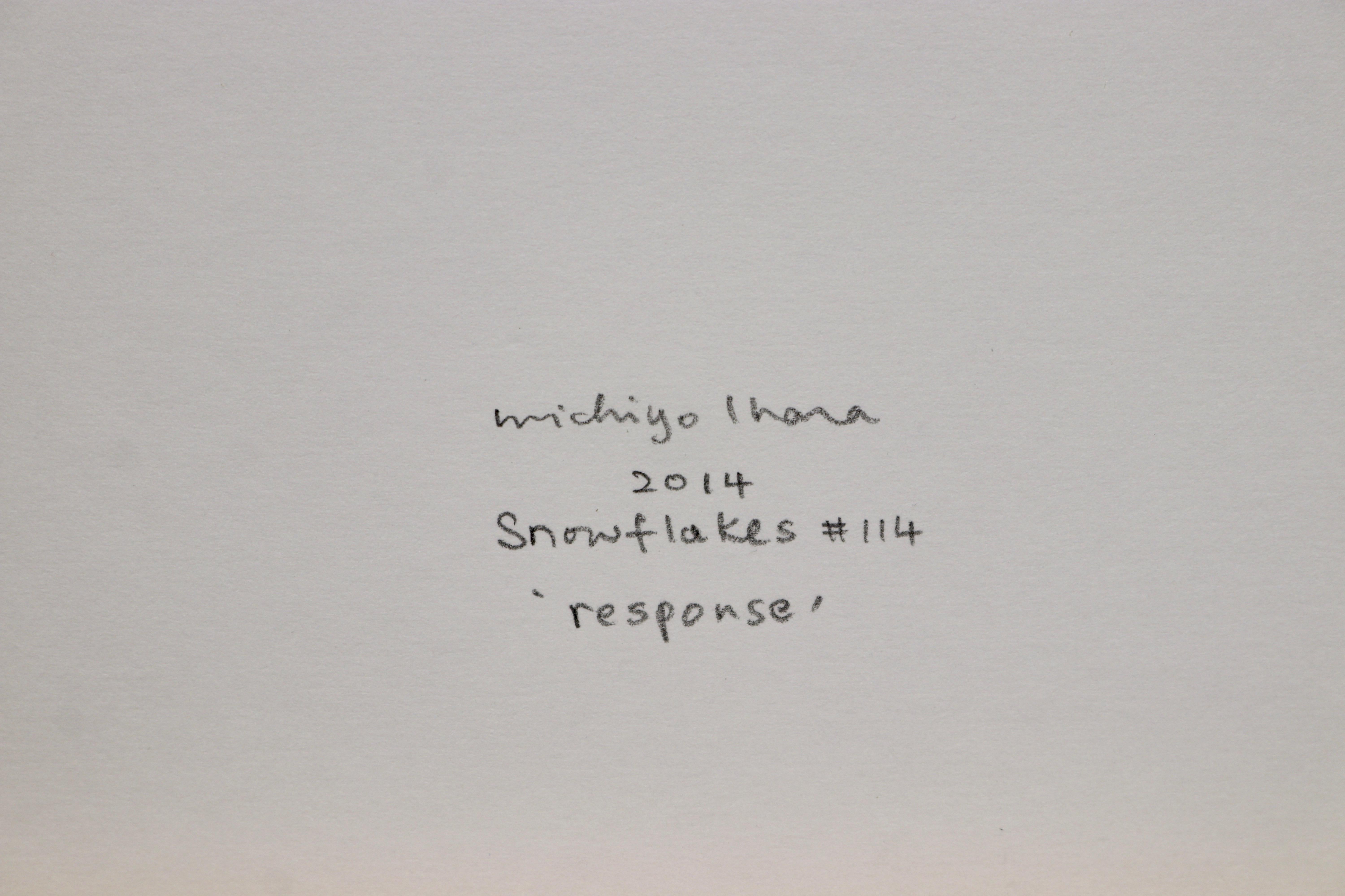 Snowflakes 114 Response, Mandala Pencil Drawing, Desert Landscape, Moon, Pattern - Contemporary Art by Michiyo Ihara