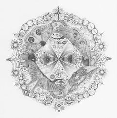 Schneeflocken 139 Zusammenhänge, Moths, Planeten, Muster, Mandala-Bleistiftzeichnung