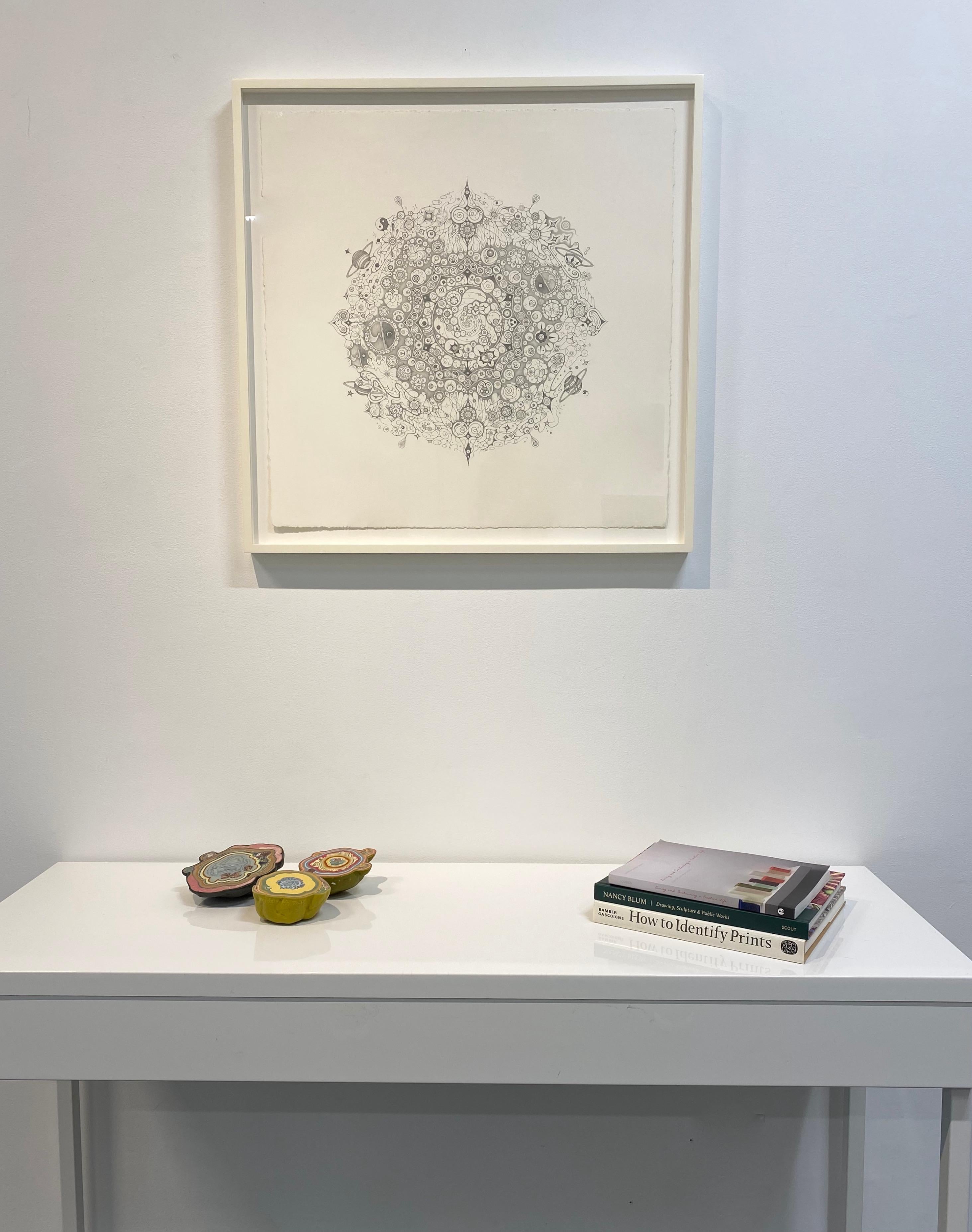 Copos de nieve 150 Be, Planetas, Tema espiritual, Naturaleza Mandala Dibujo a lápiz - Art Contemporáneo de Michiyo Ihara