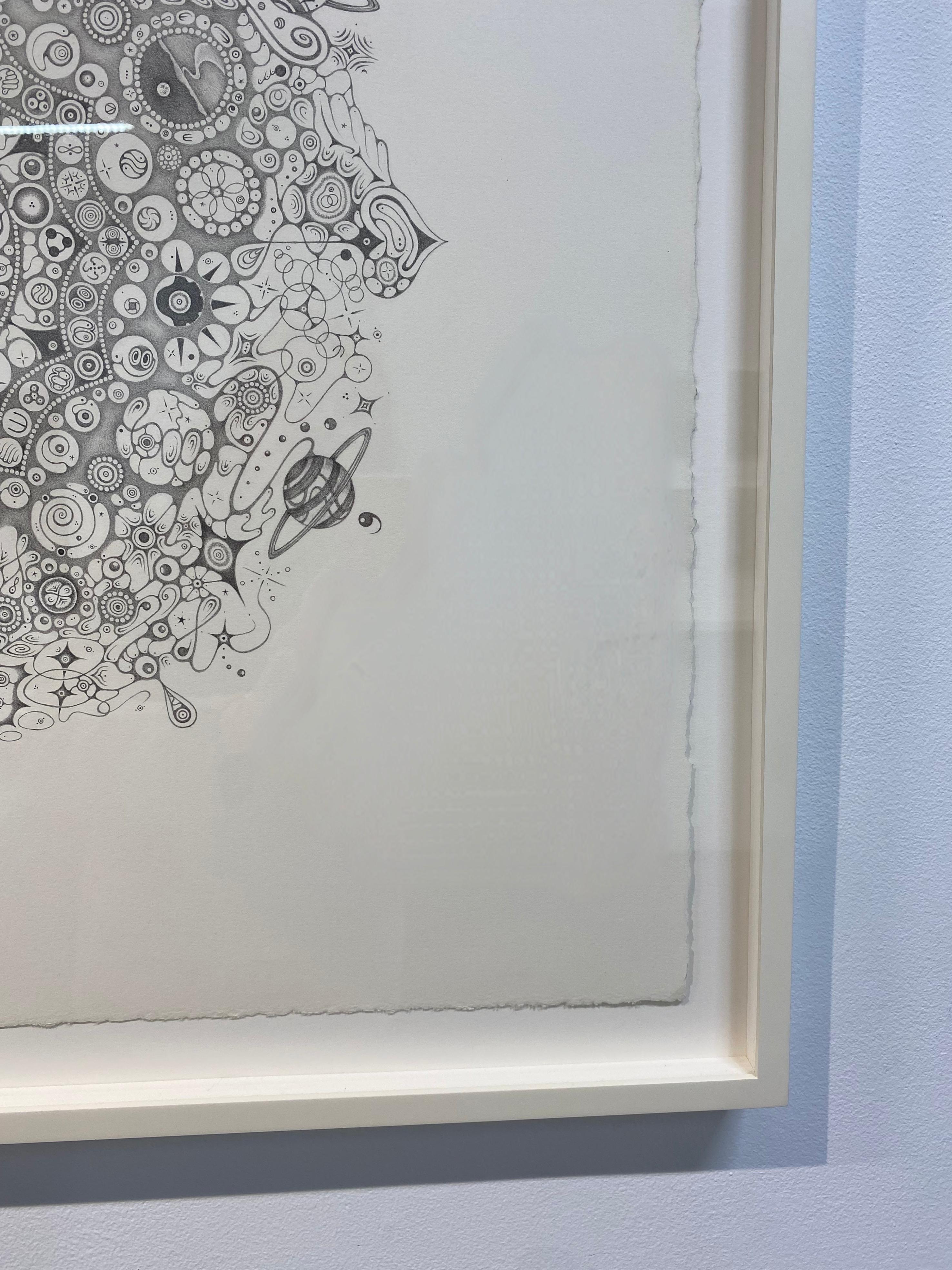 Copos de nieve 150 Be, Planetas, Tema espiritual, Naturaleza Mandala Dibujo a lápiz en venta 8