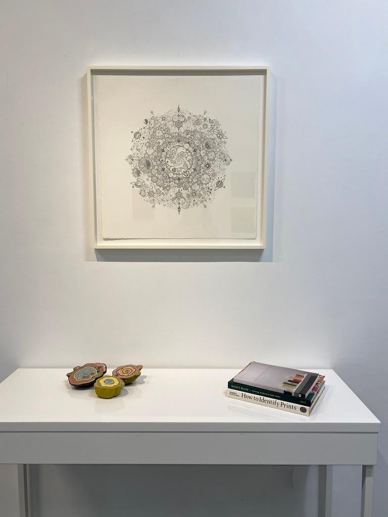 Copos de nieve 150 Be, Planetas, Tema espiritual, Naturaleza Mandala Dibujo a lápiz en venta 10