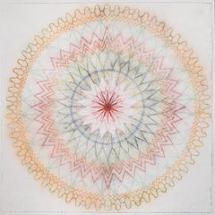 Primavera Pop 34 - Contemporary Geometric Abstract Mandala Orange Red, 2023