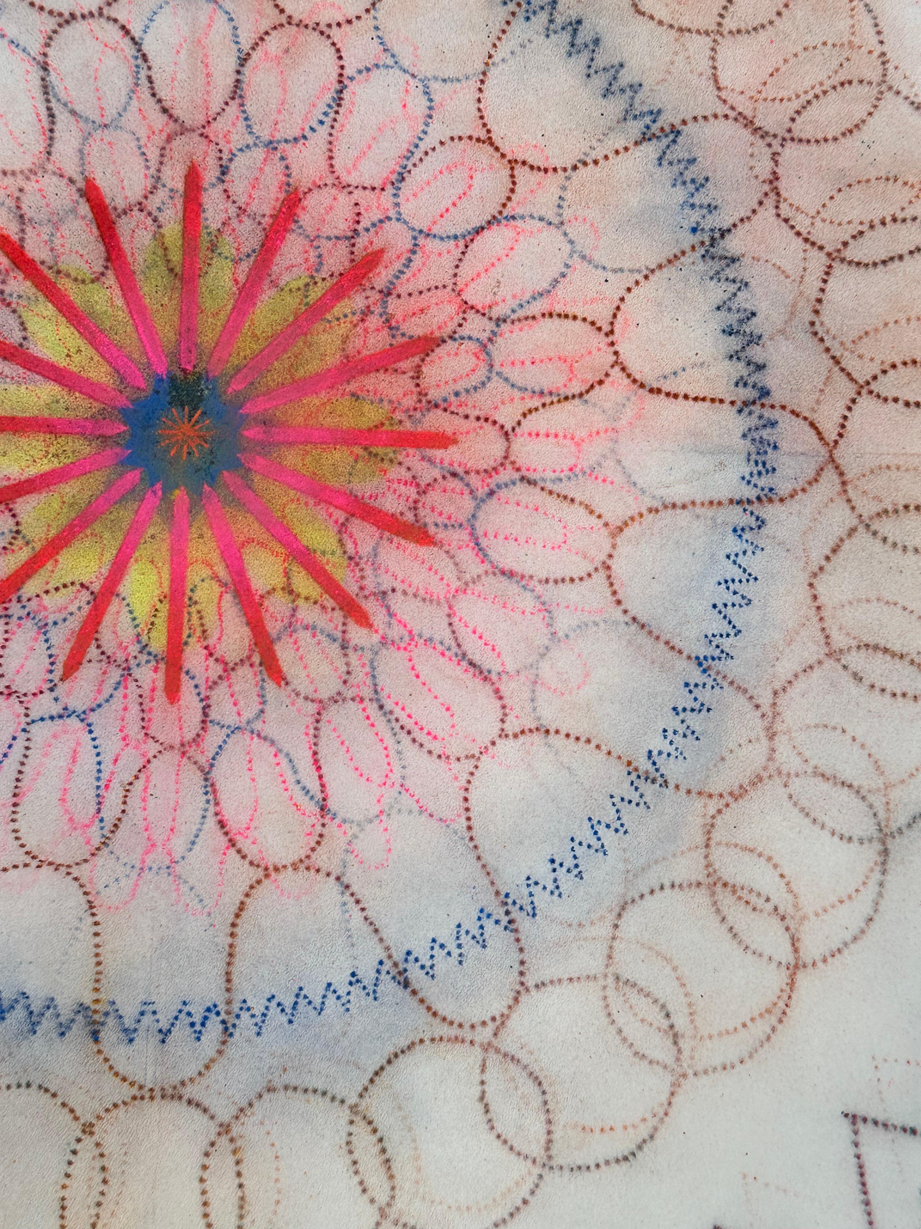 Primavera Pop 31 - Contemporary Geometric Abstract Mandala Orange Pink, 2023 For Sale 7