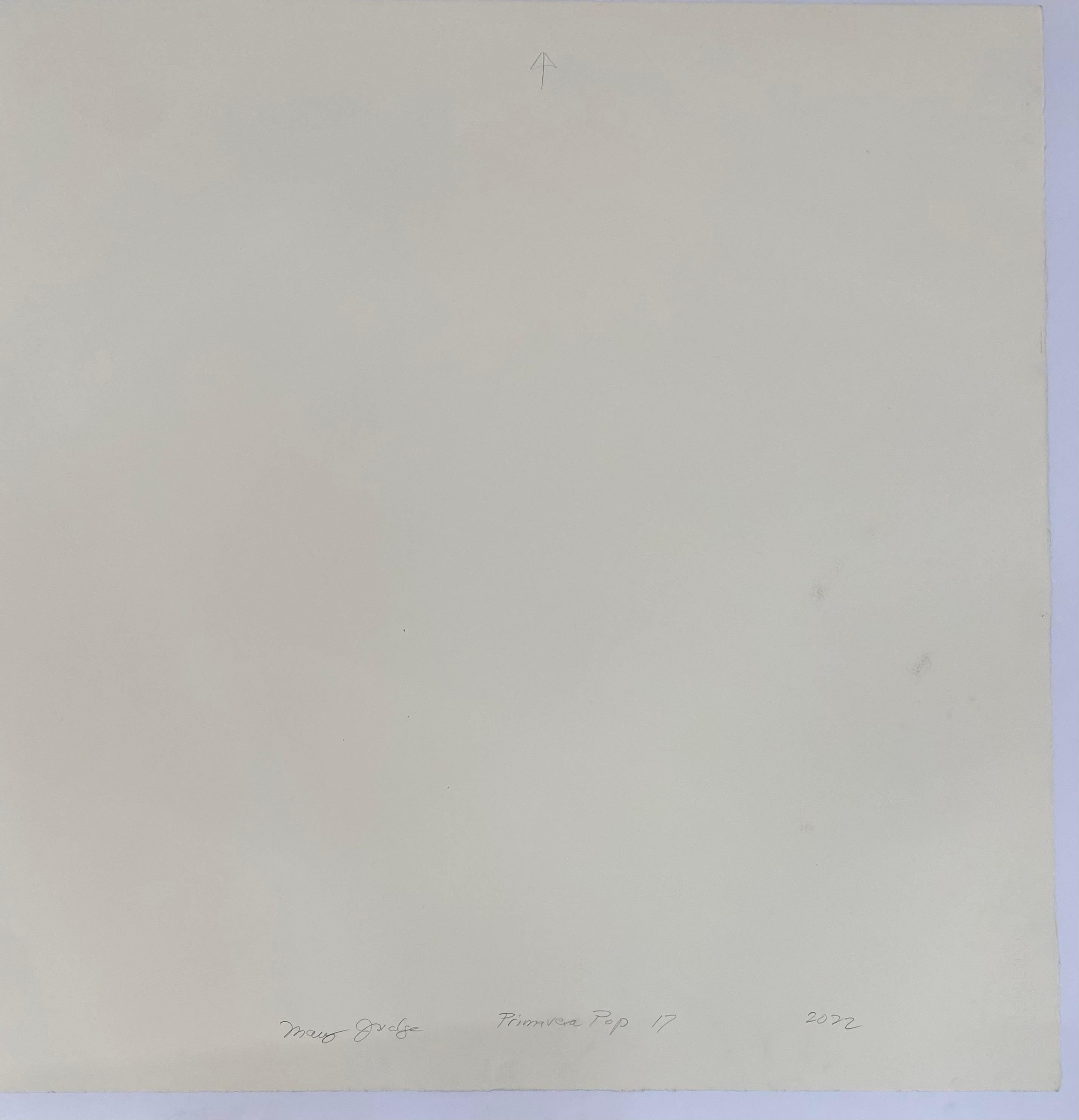 Primavera Pop 17 - Geometric Mandala Green Orange Yellow Red Lines, 2022 For Sale 3