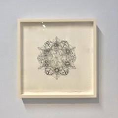 Schneeflocken 108 Matrix - Planet Mondsichel Mandala Bleistiftzeichnung, 2013