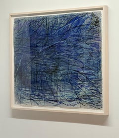 Arietta D - Abstract Line Drawing Blue Black, 2022