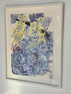 Rayos - Dibujo contemporáneo Rayos Patrón de ramas de copo de nieve, 2022