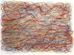 Arietta H - Abstract Line Drawing Pastel Waves, 2026