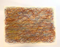 Arietta H - Abstract Line Drawing Pastel Waves, 2026