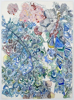 Tomorrow - Abstract Pattern Drawing Blue Green Red, 2025