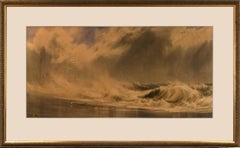 George Lothian Hall (British 1825-1888) A Stormy Sea 1876