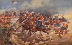 Antique A Cavalry Charge, Circa Late 19th century