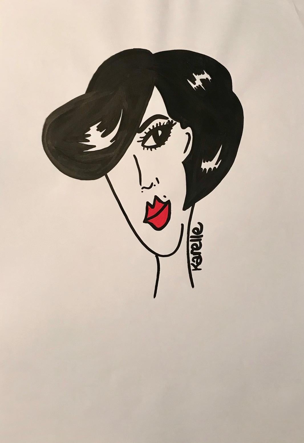 Figurative Art KLG - La femme à cheveux noirs