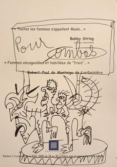 Robert Combas Pièce unique Dessin original 