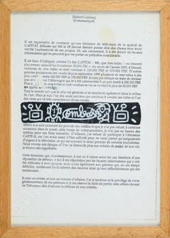 Pièce unique signée à la main par Robert Combas, 1995