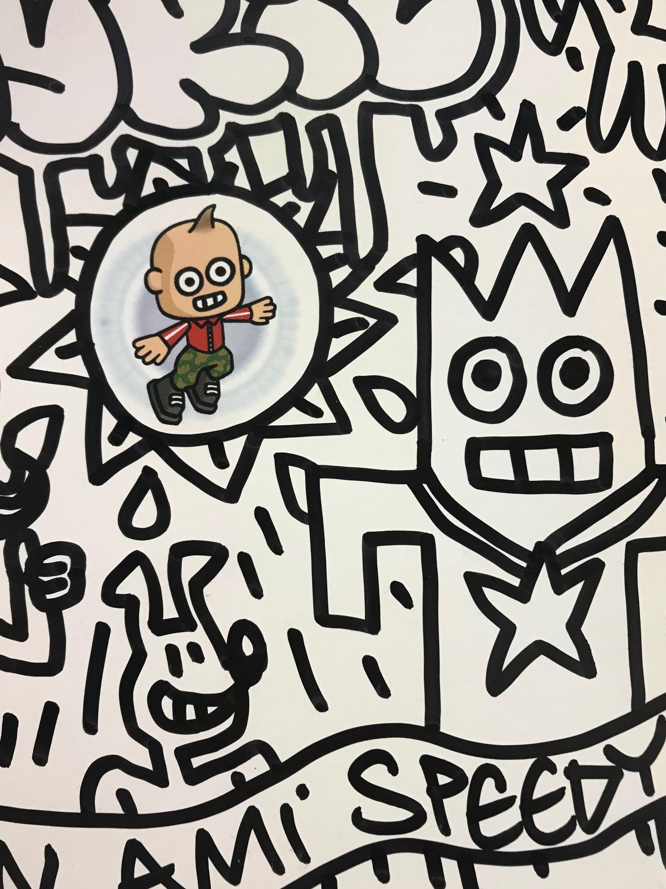 Kein Titel (Beige), Figurative Art, von Speedy Graphito
