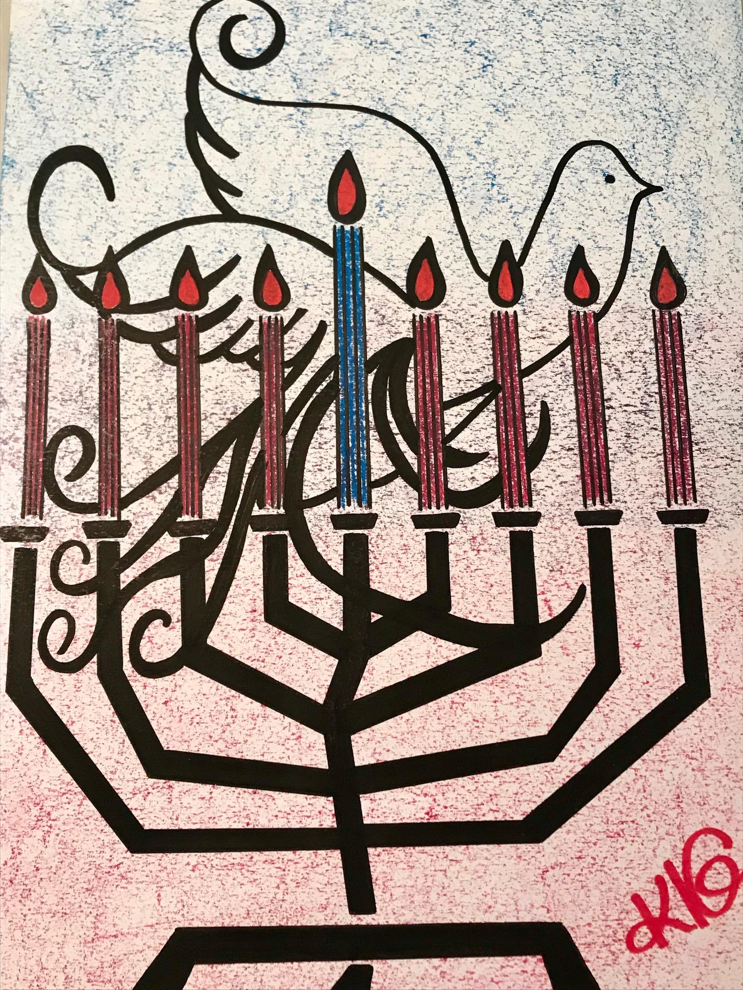 Hanukkah und Taube (Streetart), Art, von KLG