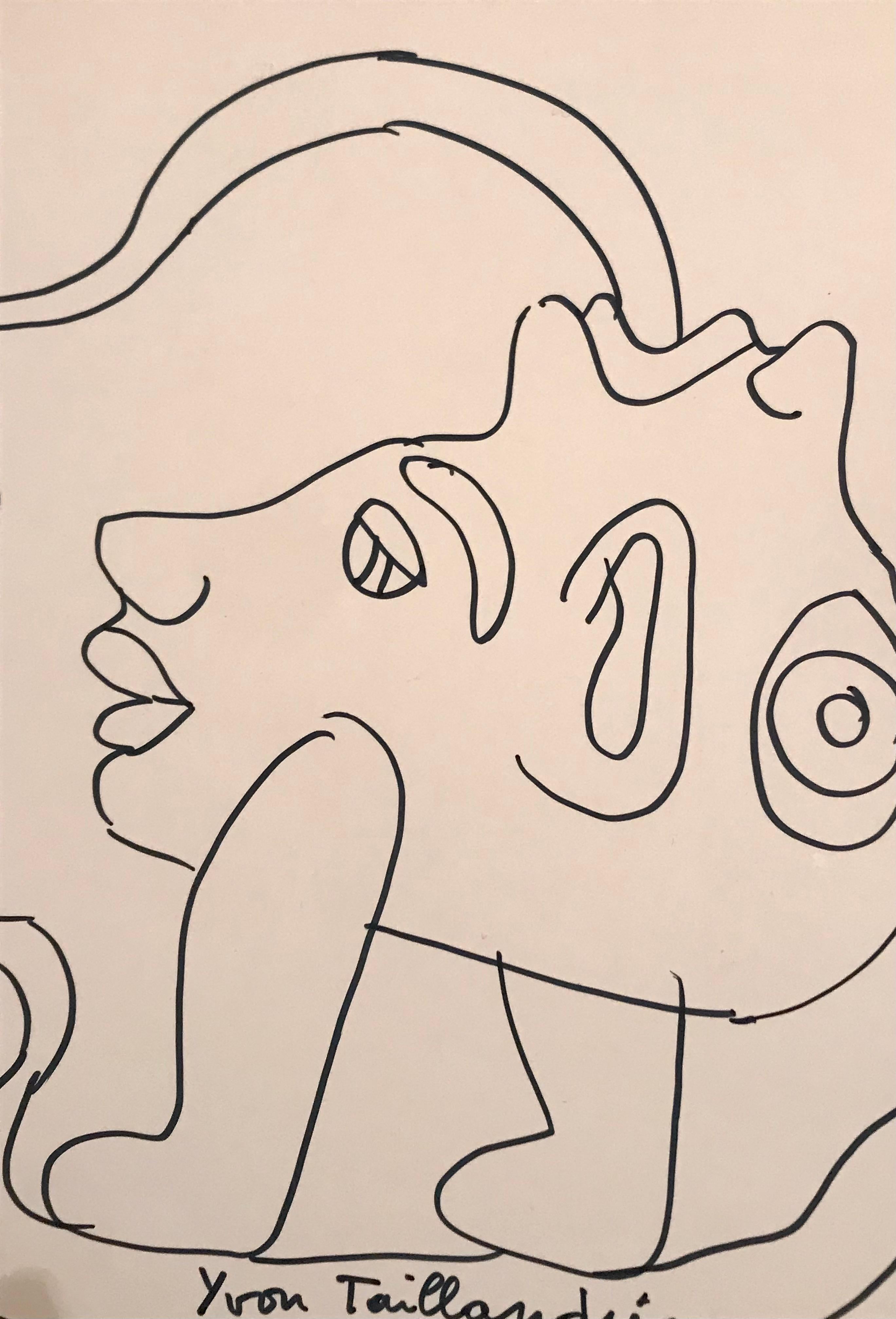 Yvon Taillandier Original Drawing Unique Piece For Sale 2