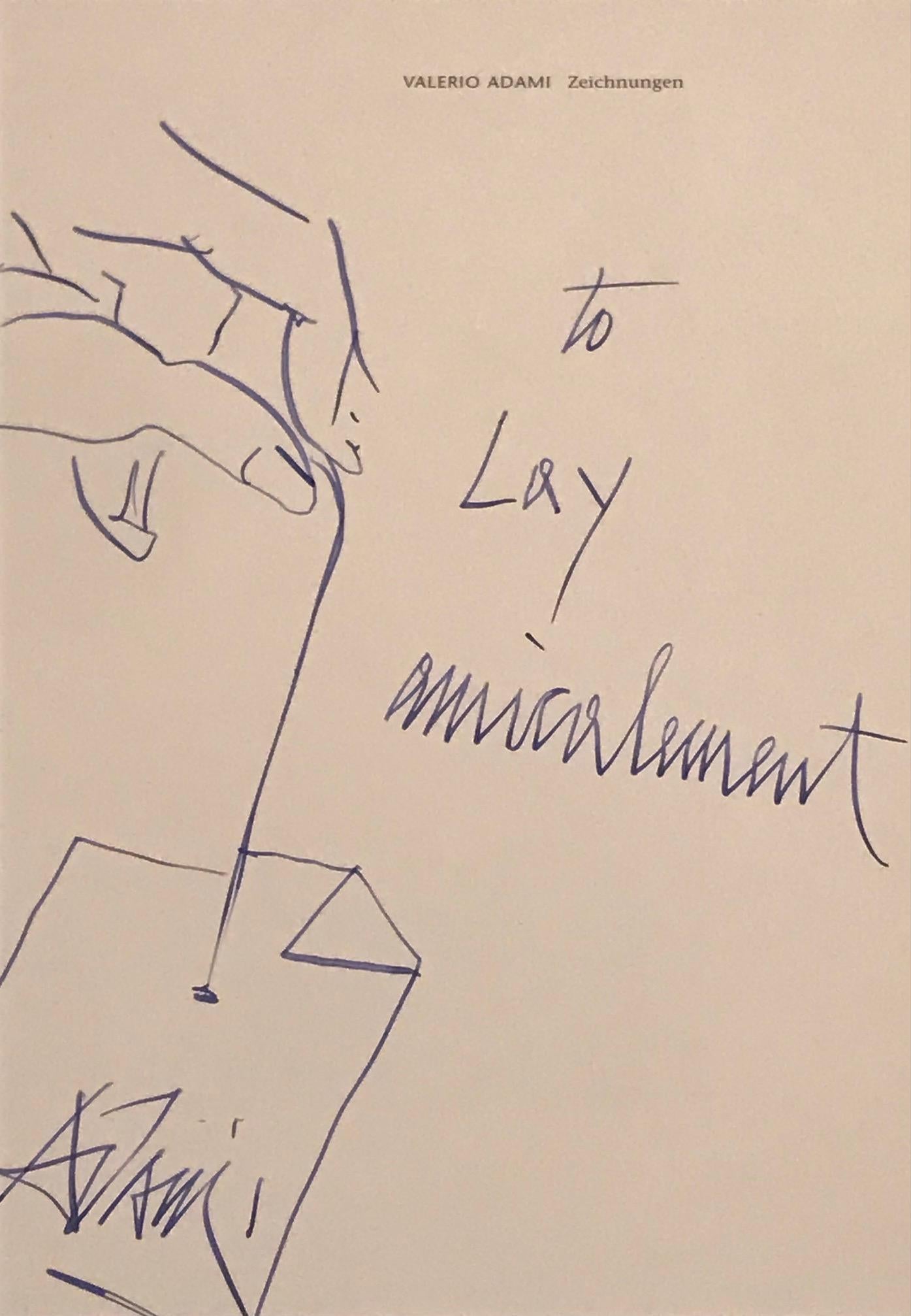 Valerio Adami Original Tinta Sobre Papel Firmado a Mano Pieza Única en venta 2