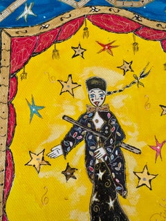 PINKHAS - Mischtechnik - Einzelstück - Commedia dell'arte - Pinocchio - Théâtre