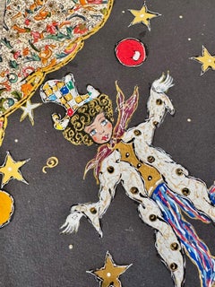 PINKHAS - Mischtechnik - Einzelstück - Commedia dell'arte - Jongleur - Théâtre