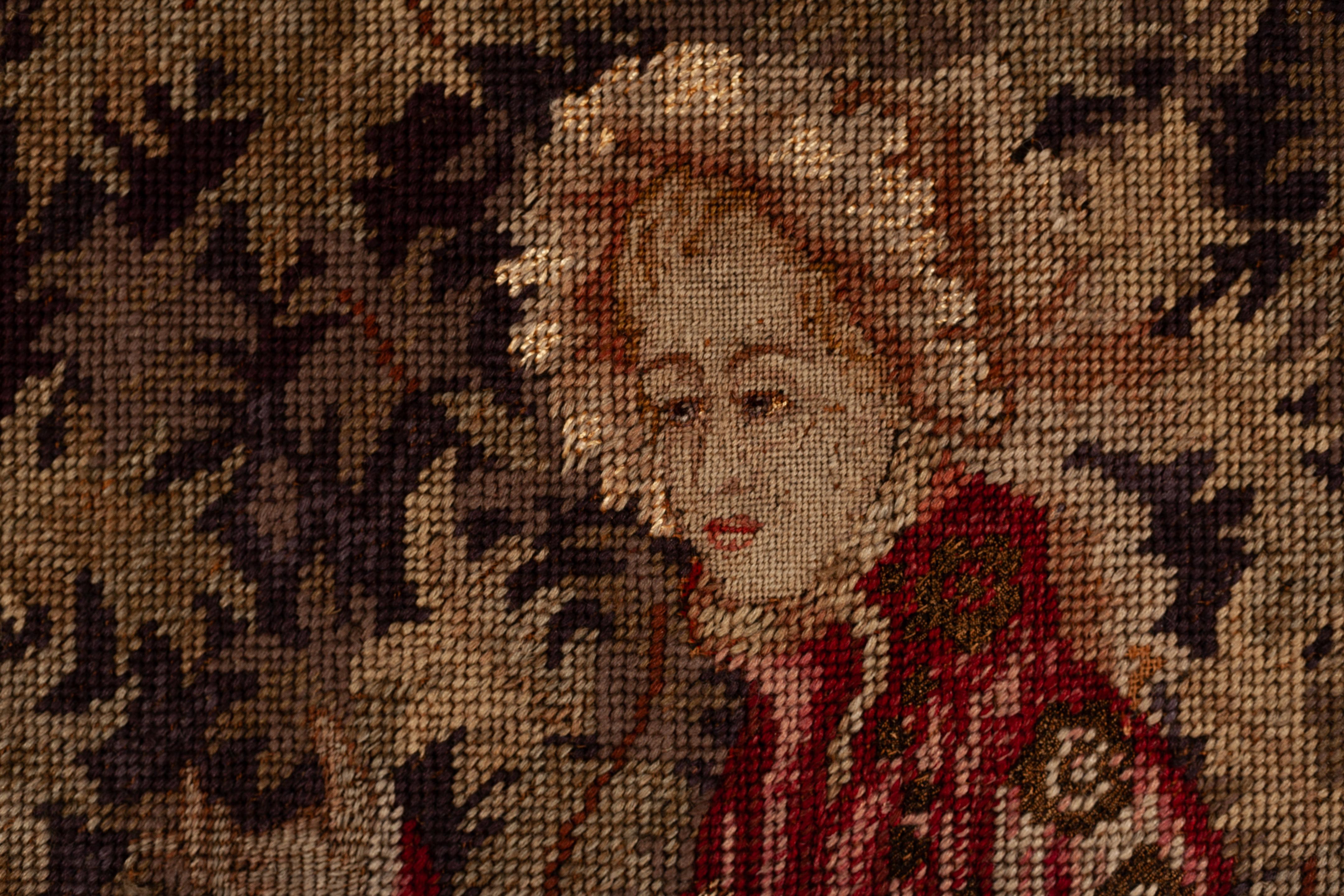 Untitled (Needlepoint Tapestry with Gold Thread Details  17th century Wool) 1