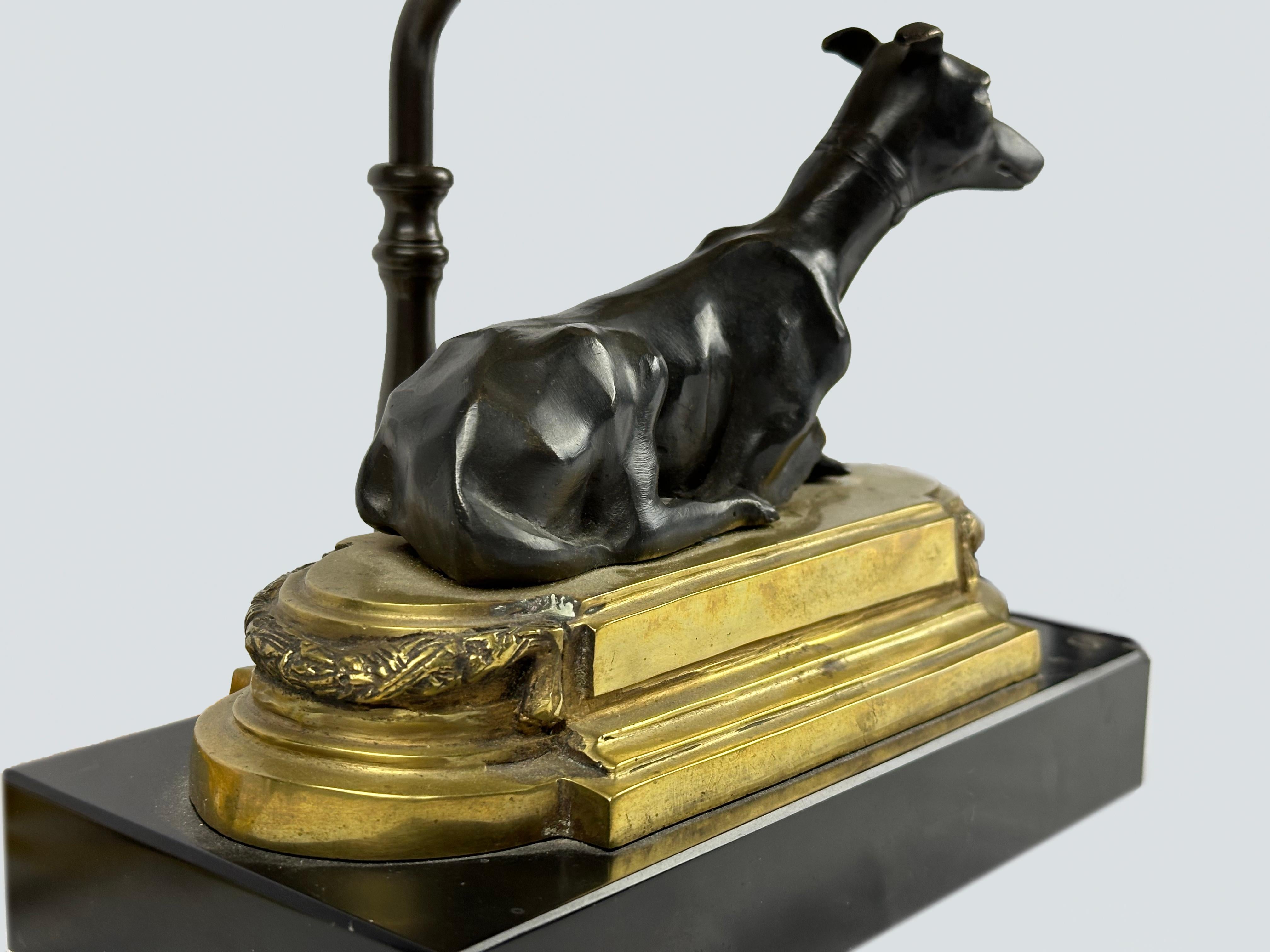 Chelsea House
Whippet Bookcase Lamp (Pair)

Bronze, brass, granite
17 x 9 x 7 inches each



