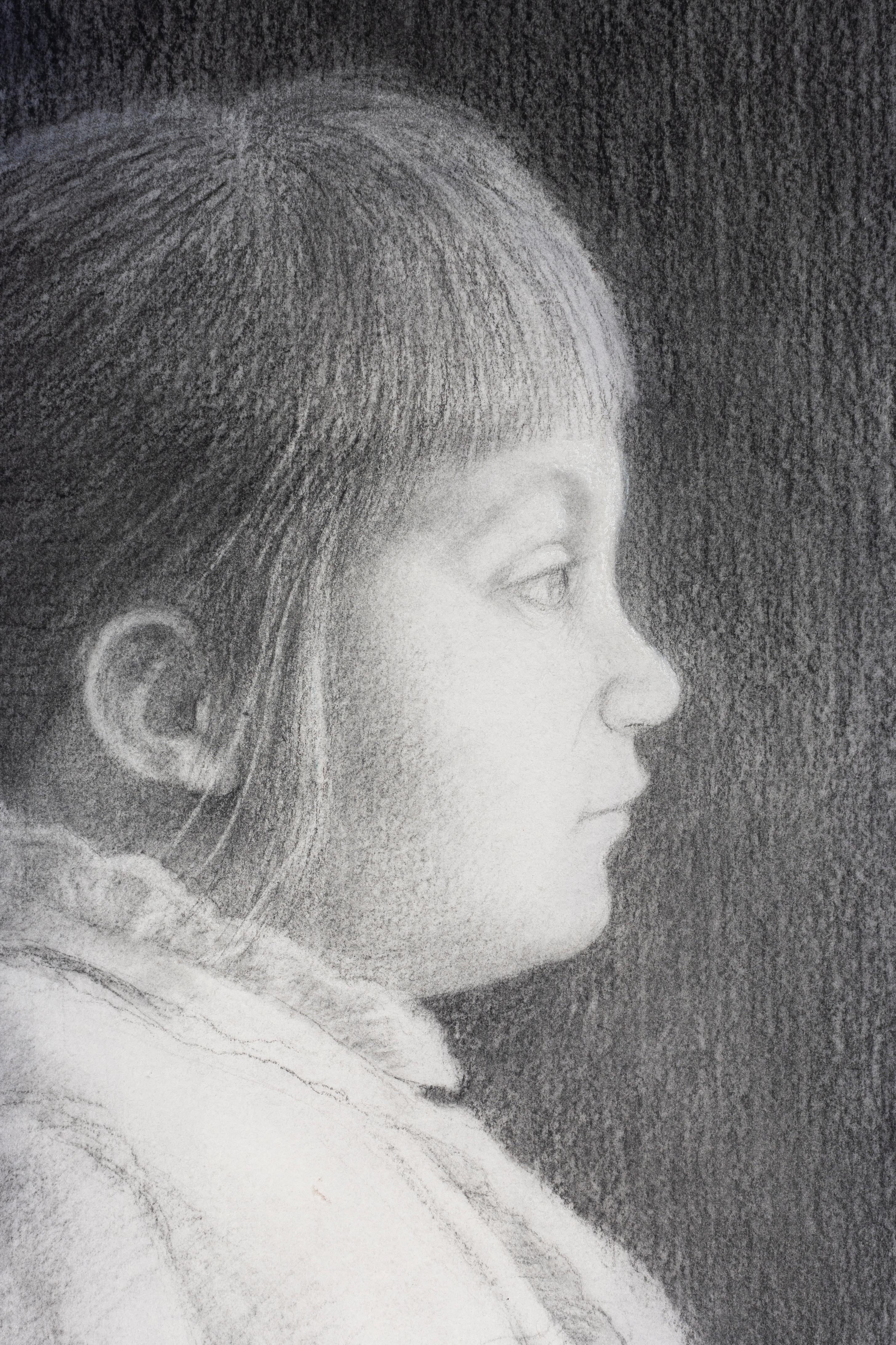 Child in Profile - Art by Jerry Berneche
