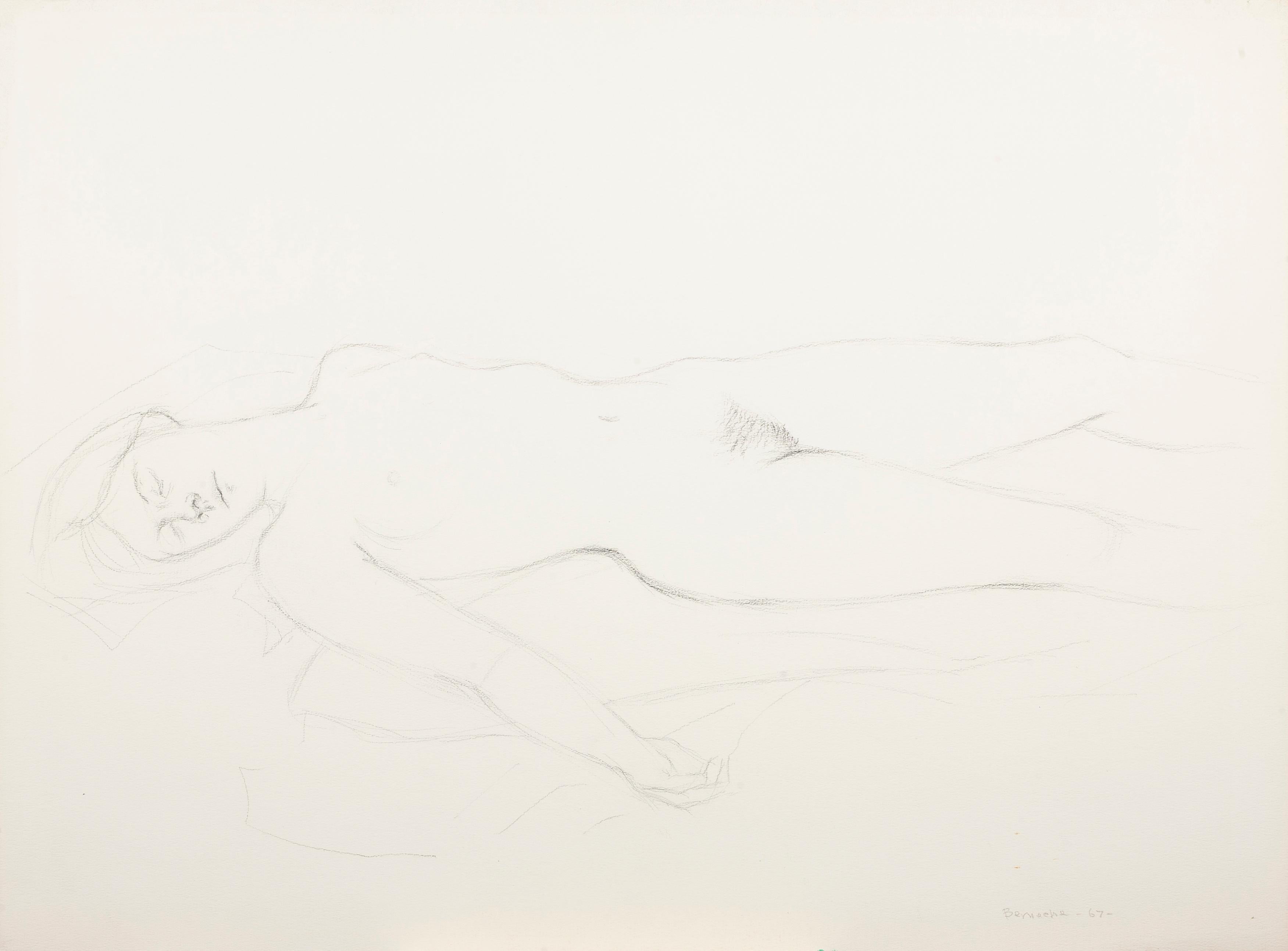 Jerry Berneche Figurative Art - Nude in Repose