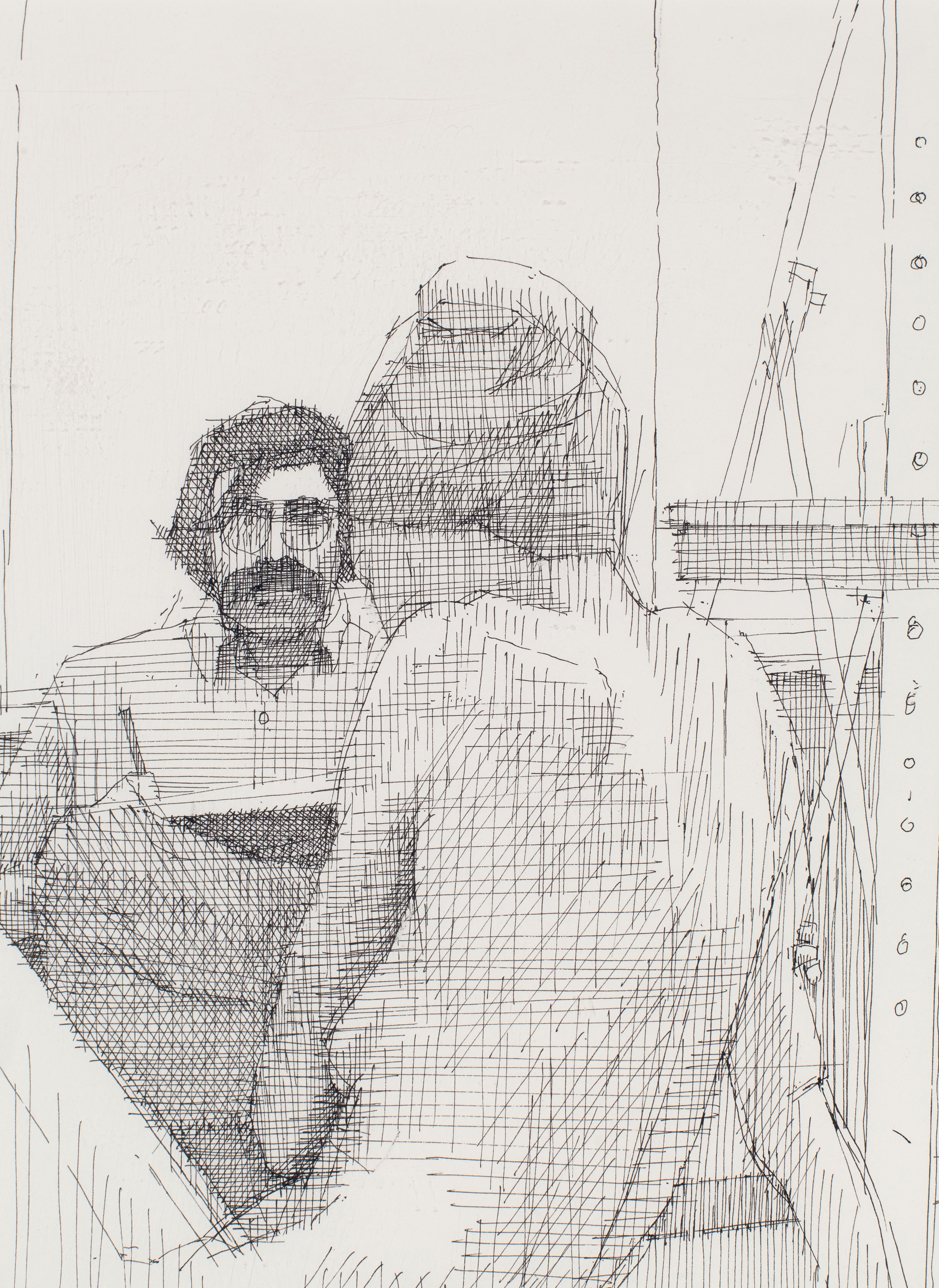 Artist and Model - Gray Nude by William A. Berry