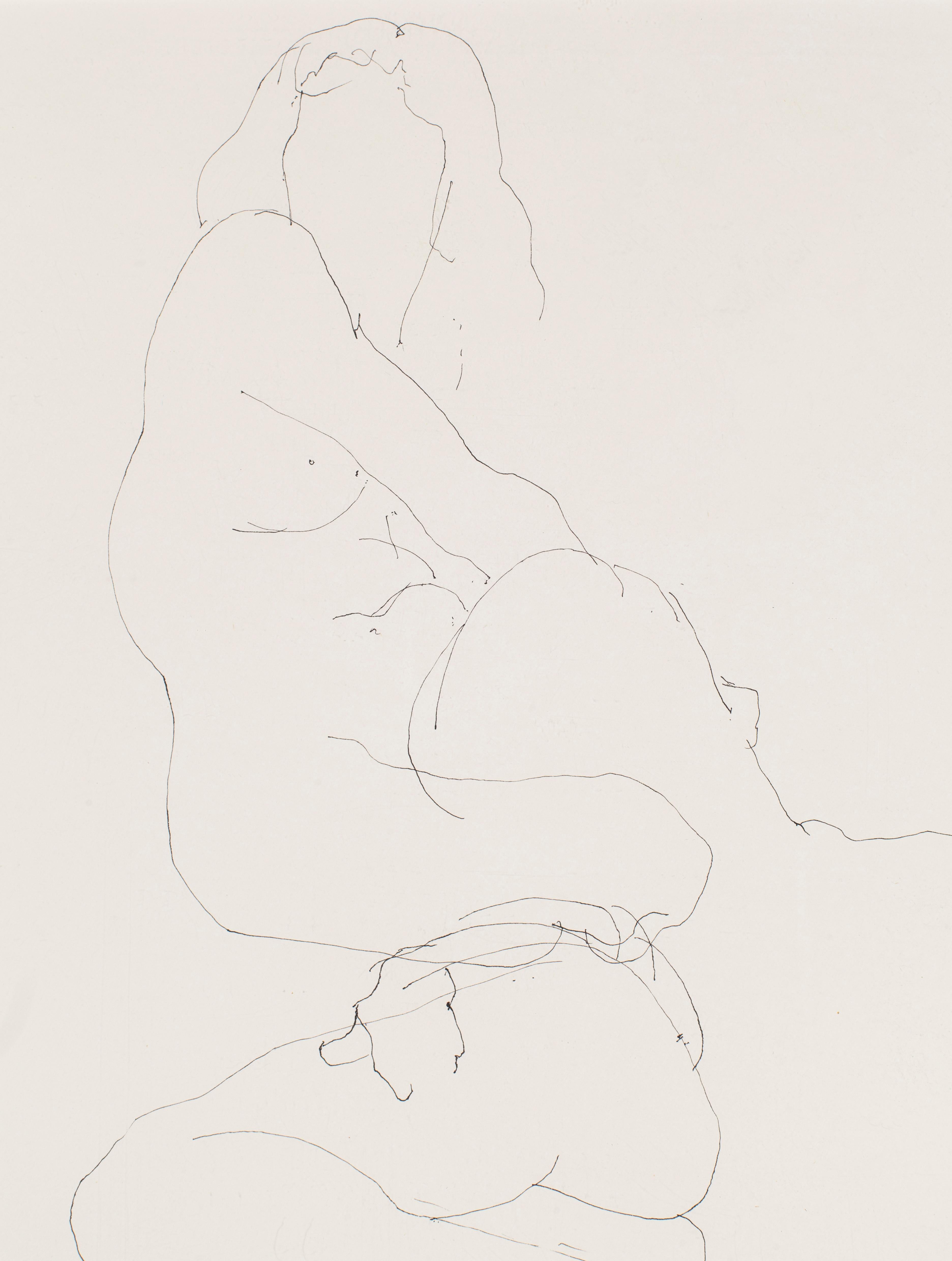 Two Female Nudes-Gesture - Modern Art by William A. Berry